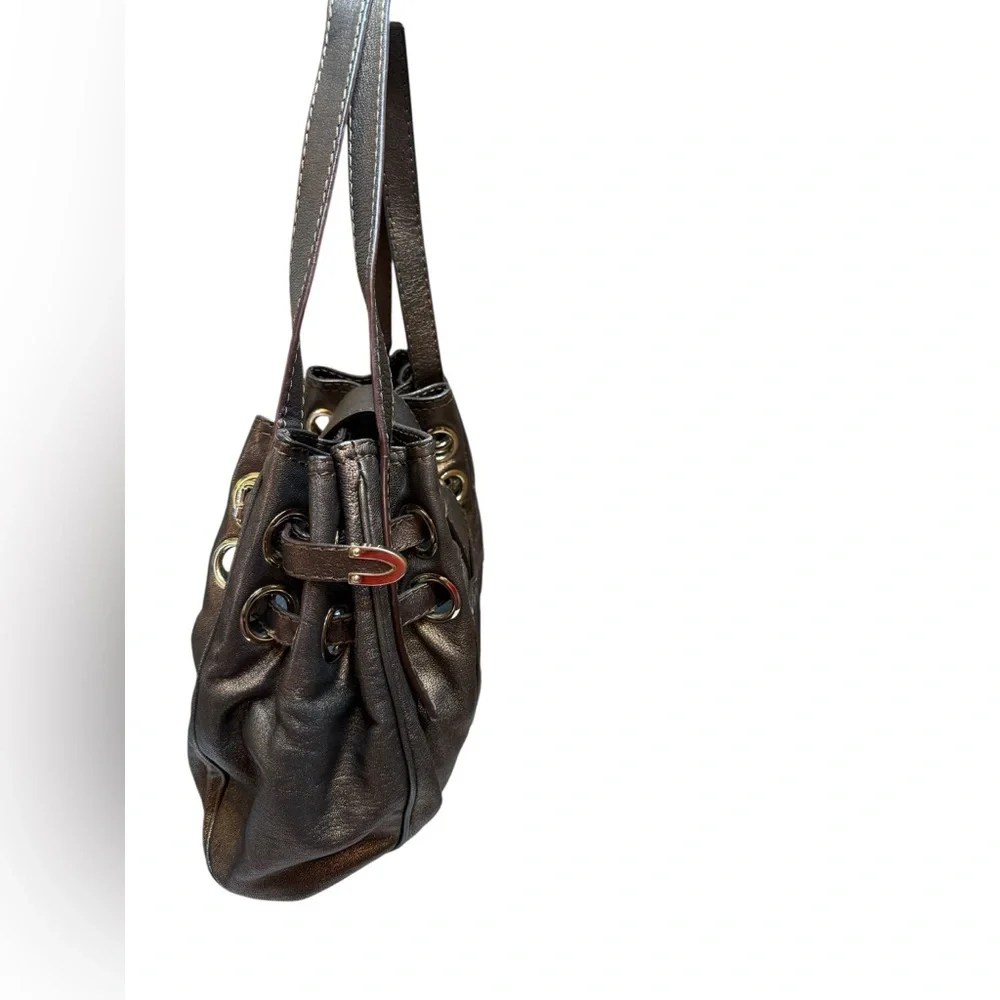 Jimmy Choo Metallic Leather Slouchy Shoulder Bag-see callouts